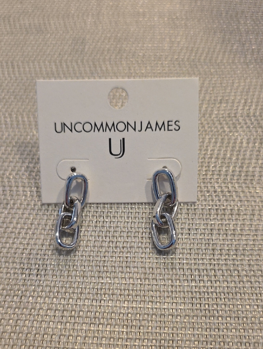 Uncommon James Silver Linked Chain Drop Earrings